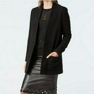 Carine Roitfeld Uniqlo Black Boucle Wool Jacket